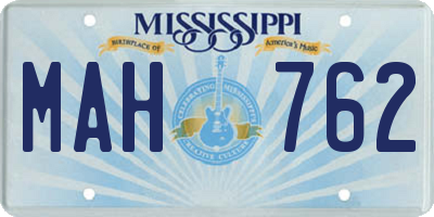 MS license plate MAH762