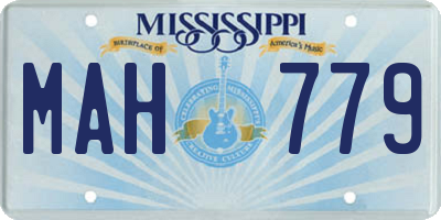 MS license plate MAH779