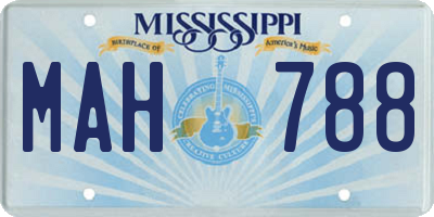 MS license plate MAH788