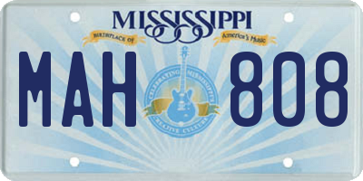 MS license plate MAH808