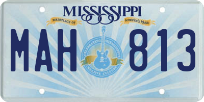 MS license plate MAH813