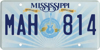 MS license plate MAH814