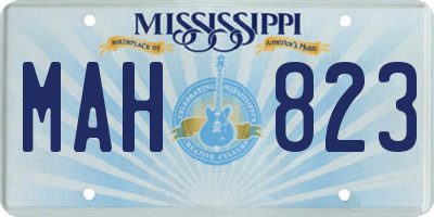 MS license plate MAH823