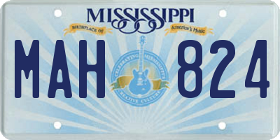 MS license plate MAH824