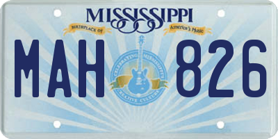 MS license plate MAH826