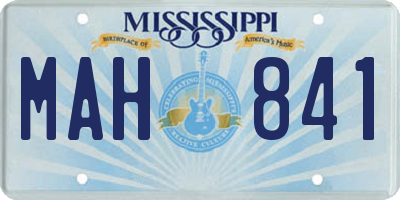 MS license plate MAH841