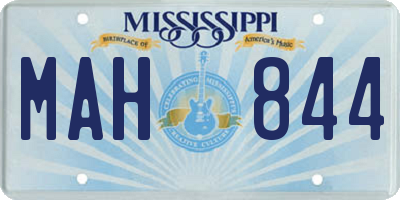 MS license plate MAH844