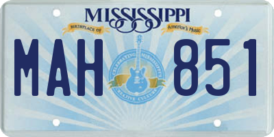 MS license plate MAH851