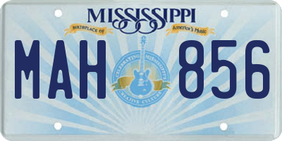 MS license plate MAH856