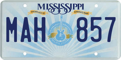 MS license plate MAH857