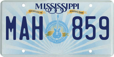 MS license plate MAH859