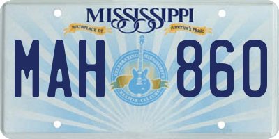 MS license plate MAH860