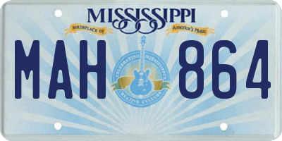 MS license plate MAH864