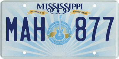 MS license plate MAH877