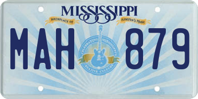 MS license plate MAH879