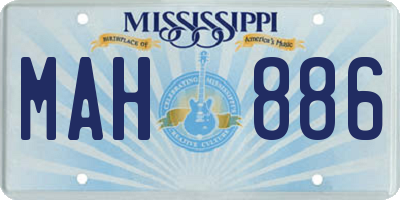MS license plate MAH886