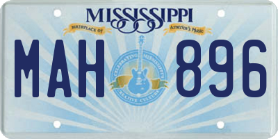 MS license plate MAH896