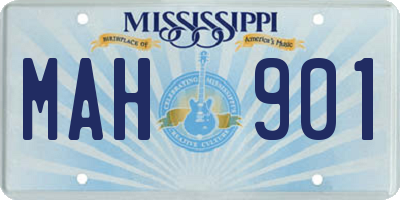 MS license plate MAH901