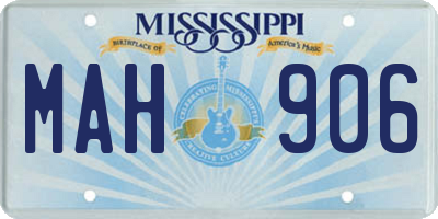 MS license plate MAH906