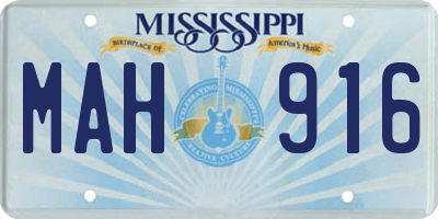MS license plate MAH916