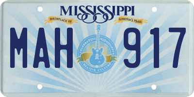 MS license plate MAH917