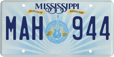 MS license plate MAH944