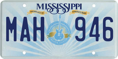 MS license plate MAH946