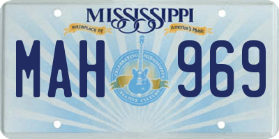 MS license plate MAH969