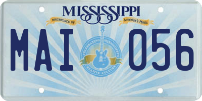 MS license plate MAI056