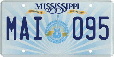 MS license plate MAI095