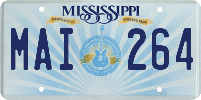 MS license plate MAI264