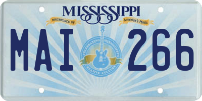 MS license plate MAI266