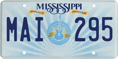 MS license plate MAI295