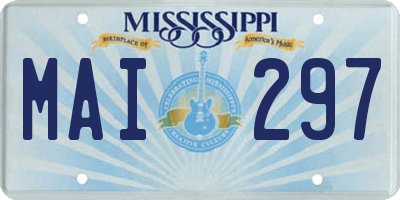 MS license plate MAI297