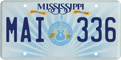 MS license plate MAI336