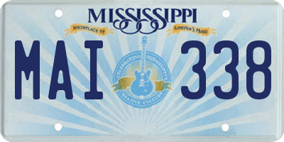 MS license plate MAI338