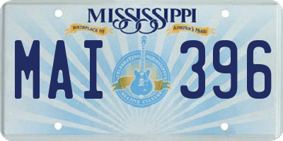 MS license plate MAI396