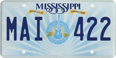 MS license plate MAI422