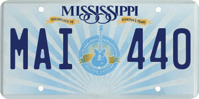 MS license plate MAI440