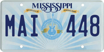MS license plate MAI448