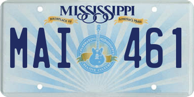 MS license plate MAI461