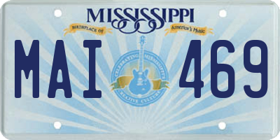 MS license plate MAI469