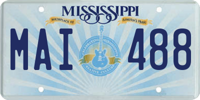 MS license plate MAI488