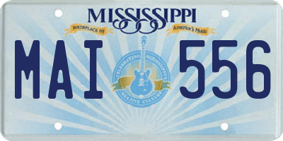 MS license plate MAI556