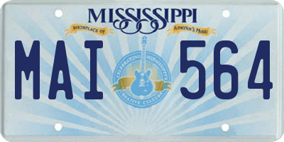MS license plate MAI564