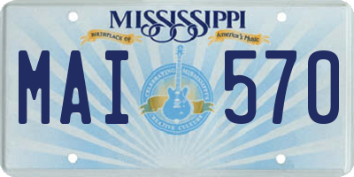 MS license plate MAI570