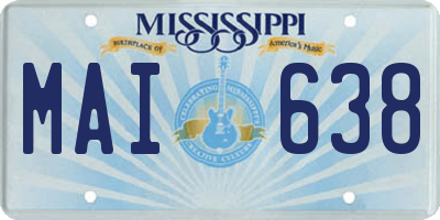 MS license plate MAI638