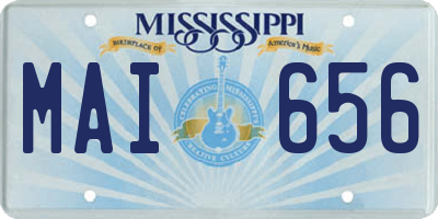 MS license plate MAI656