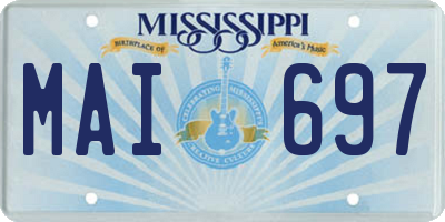 MS license plate MAI697