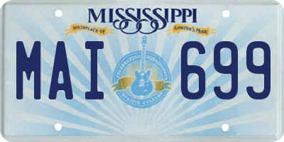 MS license plate MAI699